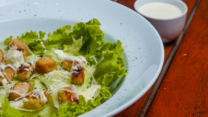 Spicy Thai chopt salad with peanut dressing